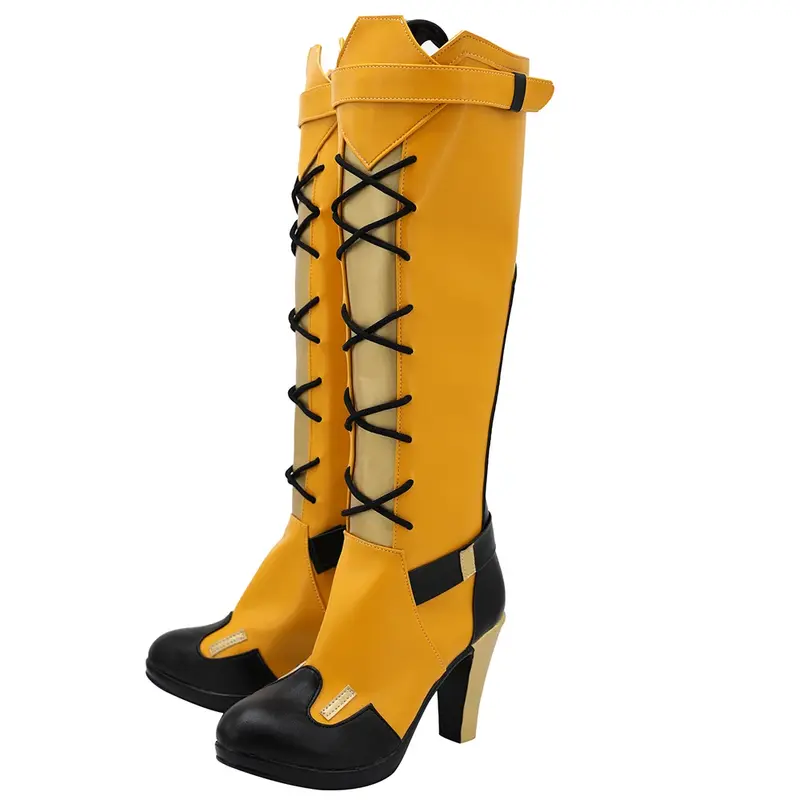Gra w kolorze żółtym Cosplay buty buty na wysokim obcasie wykonane na zamówienie dla Unisex