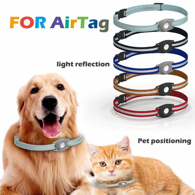 Nylon Strap For Airtag Case Canvas Pet loss prevention For Apple Airtags Tracker