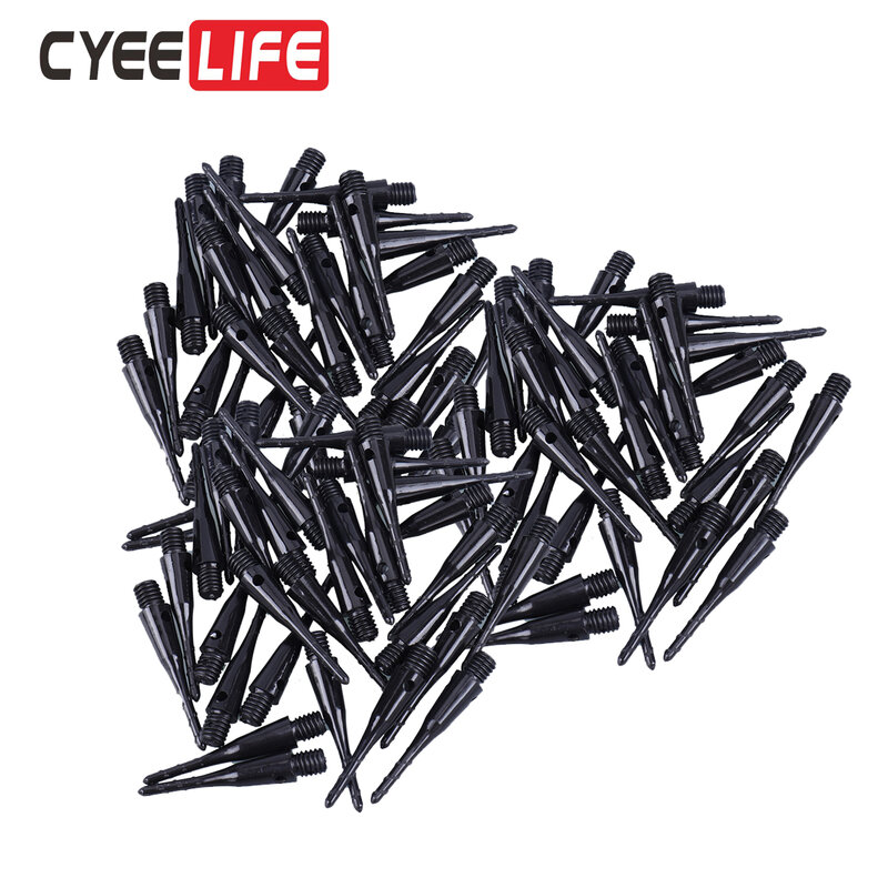 CyeeLife-dardo electrónico de plástico de alta precisión, accesorio profesional de punta suave, duradero, 100 piezas
