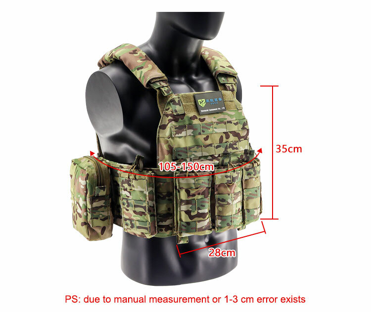 Chengzhi Tactical Equipment Camouflage Multicam Nylon Vest Combat Gear Plate Carrier Tactical Vest