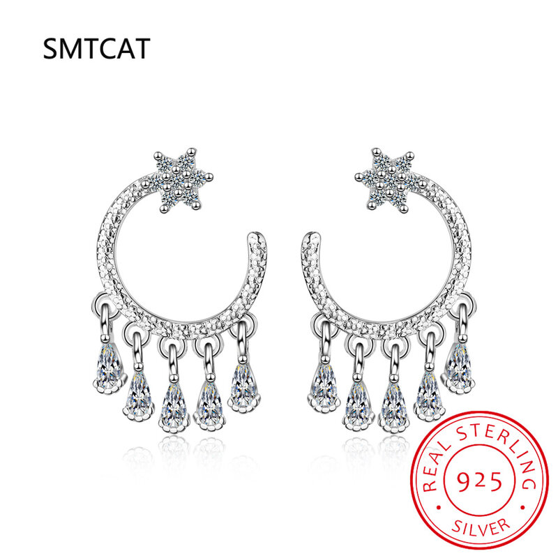 Moissanite Drop Earrings with Certificate 100% 925 Sterling Silver Plated 18k Gold Water Drop Pear Cut Diamond Earring Jewelry
