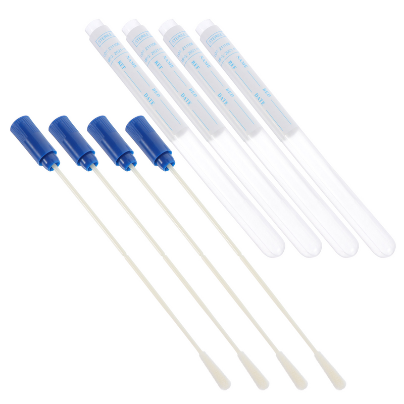 50 Sets Sampling Swab Supply Disposable Convenient Swabs Pharynx Plastic Multi-function