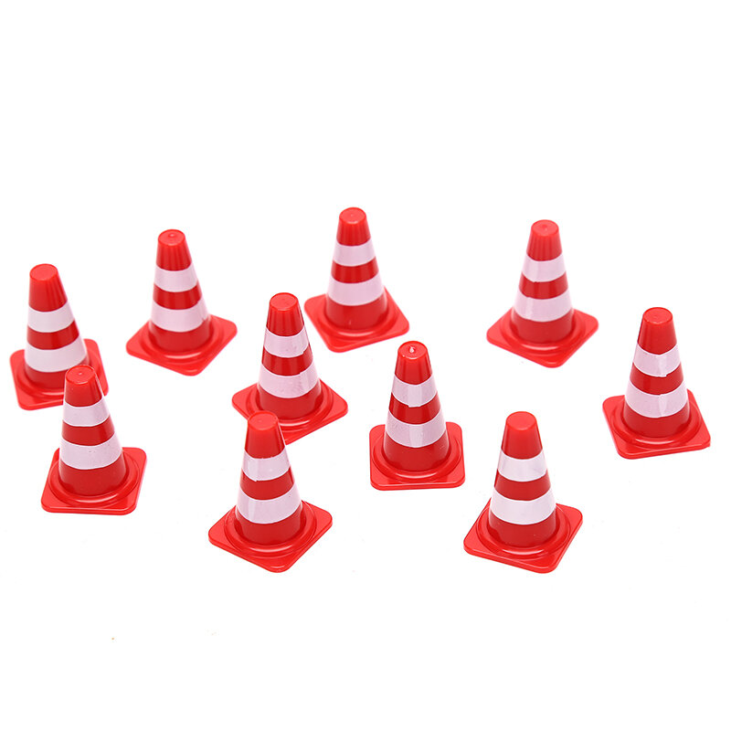 Mini conos de plástico para entrenamiento deportivo, señales de tráfico, 10 unidades