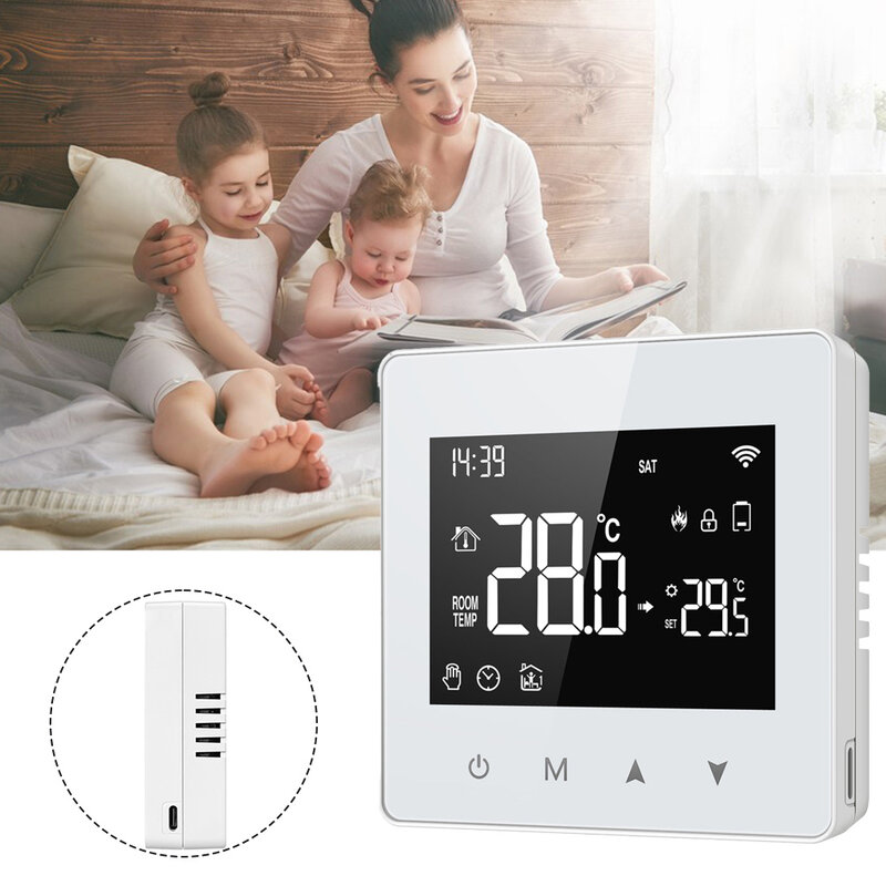 Termostato inteligente creativo de alta calidad, controlador de temperatura programable semanal para Tuya, WiFi, mejora del hogar