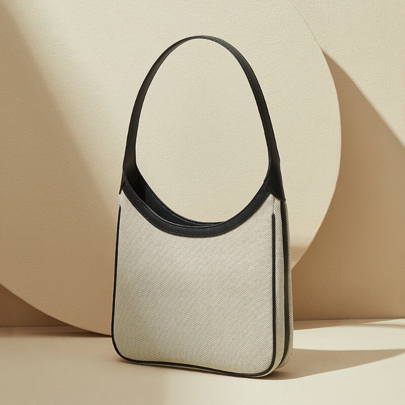 Новая холщовая кожаная сумка-тоут в стиле ретро, женская сумка большой вместимости, женская сумка, дорожные сумки на одно плечо для подмышек