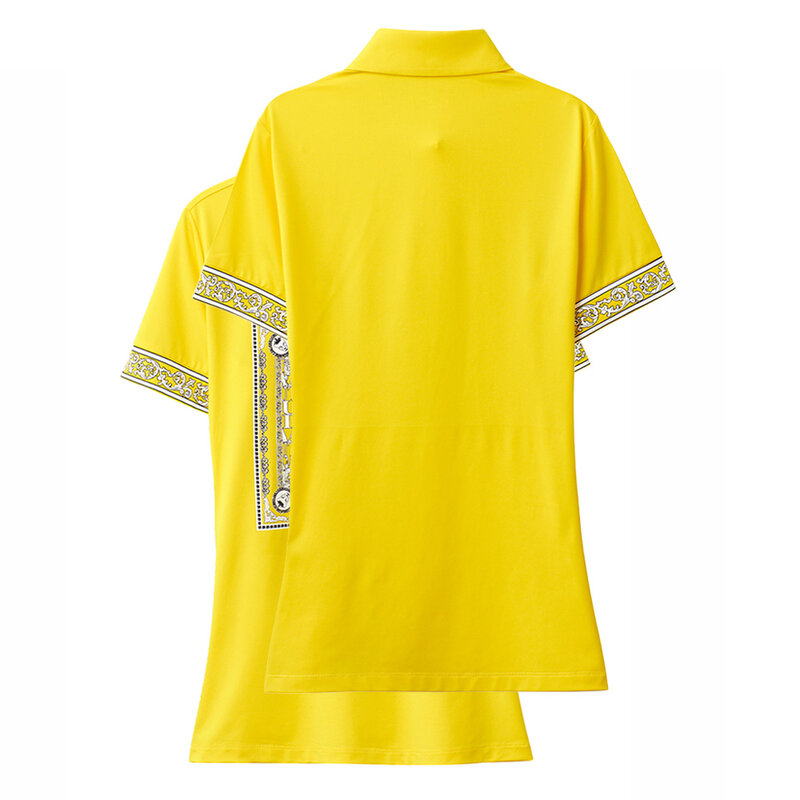 "Unique Women's Lapel T-shirt! New for Spring, Golf Fashion Luxury Top, Versatile for Sports and Charming!"