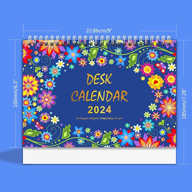 2024 Mini Monthly Desktop Calendar Daily Schedule Planner Home Office Decor Desk Calendar Flip Standing Desk Calendar