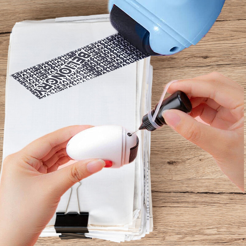 5ml Privacy Stamp Ink Rolling Identity Theft Guard Stamp Refill Ink Roller Stamp Refill Ink For Identity Protection Stamps