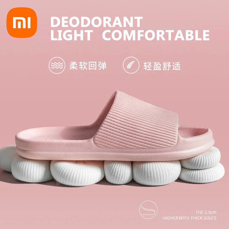Xiaomi-男性と女性のためのファッショナブルなサンダル,滑り止め,耐摩耗性,厚手のソール,快適な家庭用スリッパ,バスルーム,ビーチサンダル