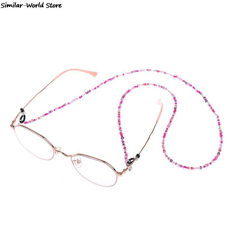1 pçs moda óculos de sol titular pescoço cordão óculos deslizamento metal corrente óculos cinta leitura pendurado corrente