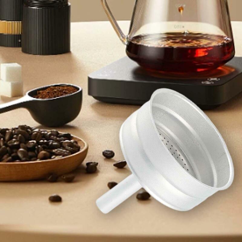 Moka Pot Funnel Lightweight Kitchen Tools Espresso Maker Funnel Filter Coffee Maker Pot Funnel Aluminum Filter for Moka Pot Accs