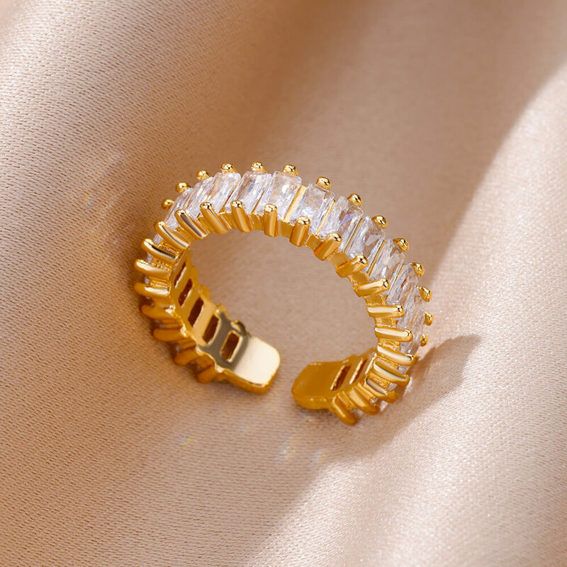 Кольца из нержавеющей стали для женщин, обручальное кольцо в виде сердца золотого цвета, Водонепроницаемые пальцы ювелирные изделия, Бесплатная доставка
