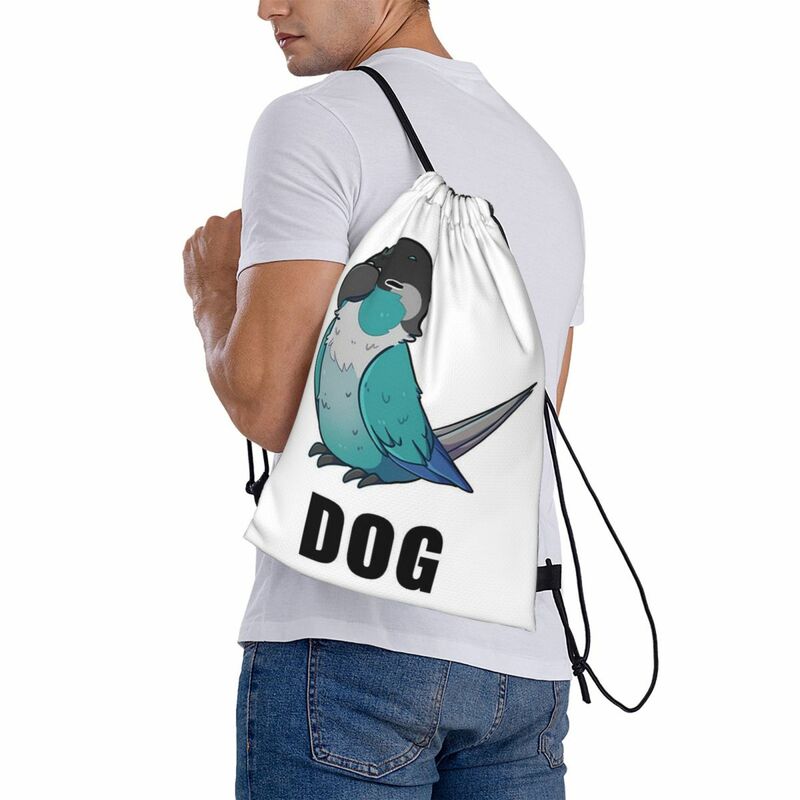 Рюкзак на шнурке для мужчин и женщин, повседневная портативная спортивная сумка с карманами для собак, школьный ранец, 1 шт.