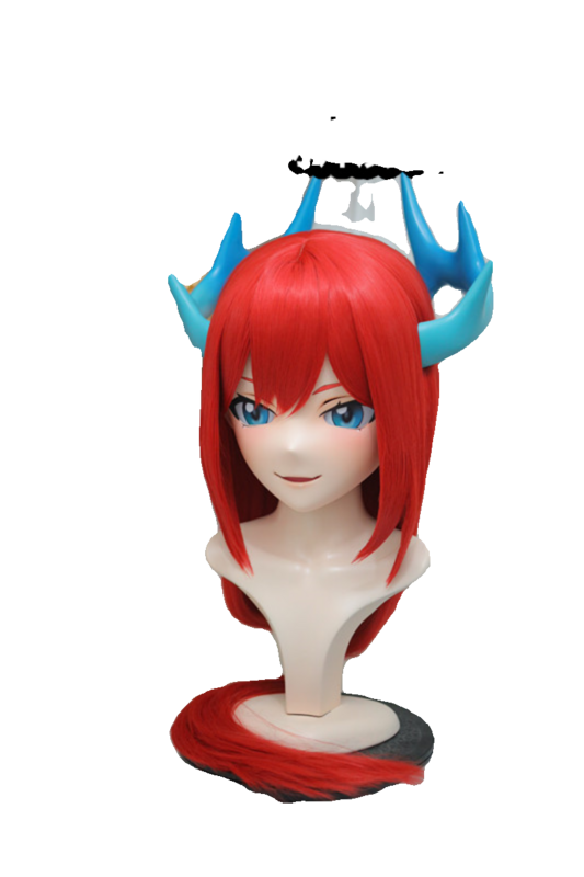(NFD-1511) anpassen Charakter weiblich/Mädchen Harz Kig voller Kopf mit Schloss Anime Cosplay japanische Animego Kigurumi Maske