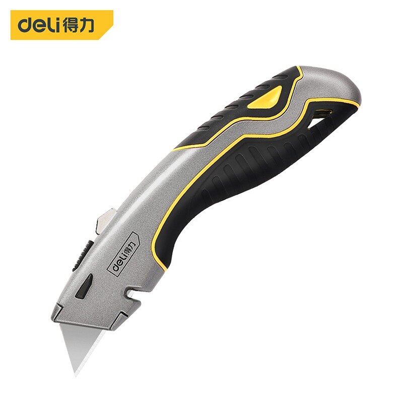 Deli-Heavy Duty Zinc Alloy Art Knife, Caixa de aço inoxidável cortador, Espessado faca de corte, Café Premium elétrica, Profissional