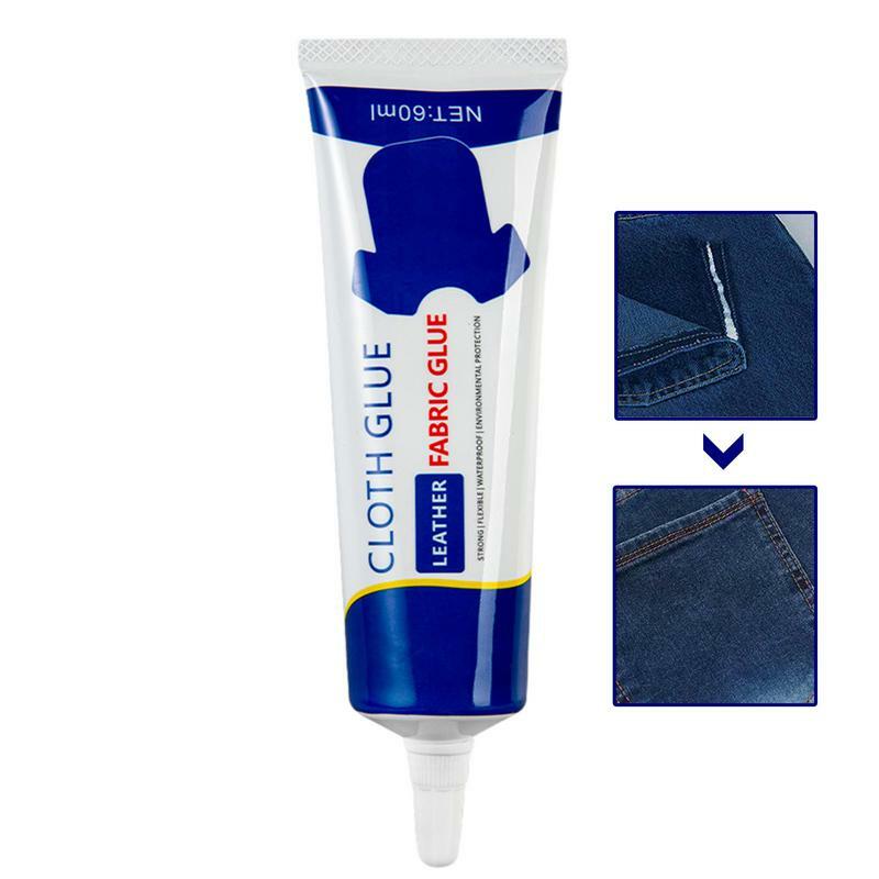 Liquid Multi-use Fabric Adhere 60ML Fast Tack Dry Leather Glue Jeans Clothing Leather Sewing Solution Repairing Tool Repairing