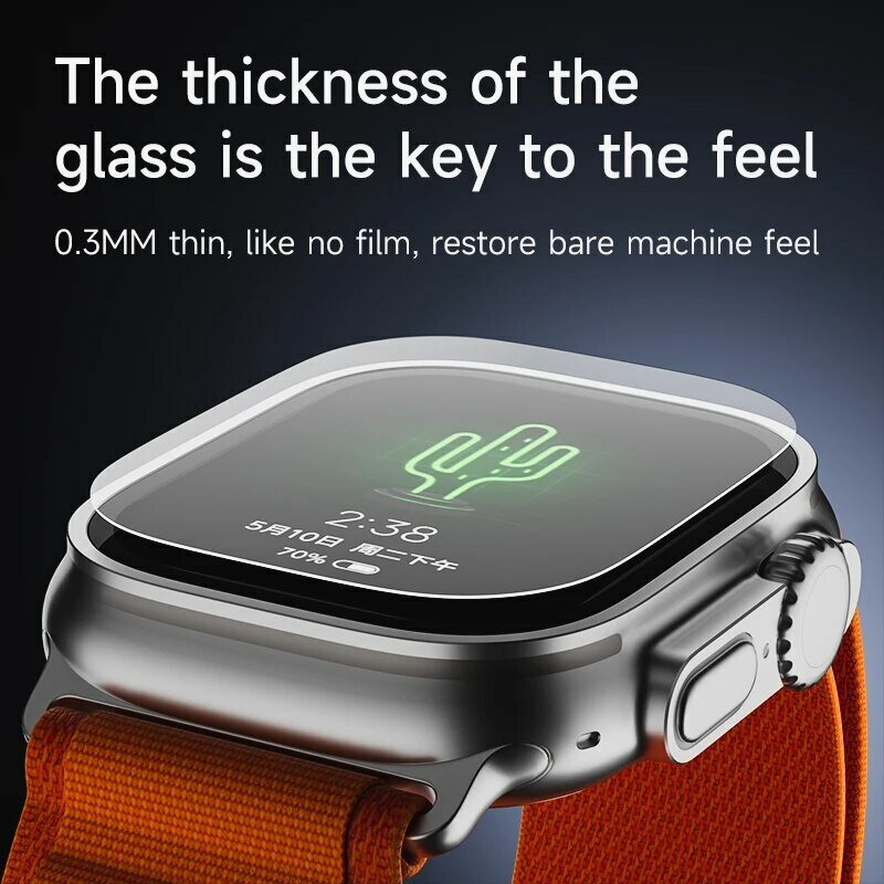 Protetor De Tela De Smartwatch De Vidro Temperado De Alta Definição 9H, Apple Watch Ultra 2, 49mm, 1Pc