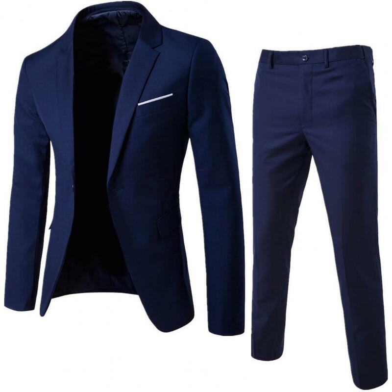 Мужской Блейзер и брюки, деловые костюмы из 2 предметов, Мужская облегающая деловая рабочая одежда, костюмы для жениха, мужская блейзер
