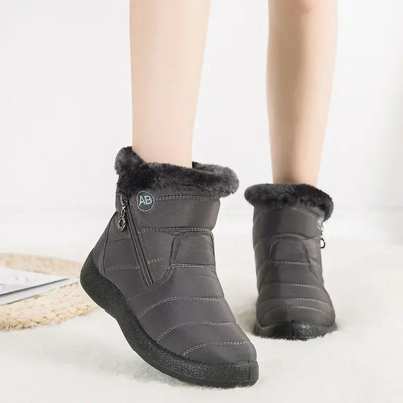 Новинка 2024, водонепроницаемые женские ботинки, зимние ботинки для женщин, зимняя обувь, повседневная легкая обувь из хлопка, женские ботильоны