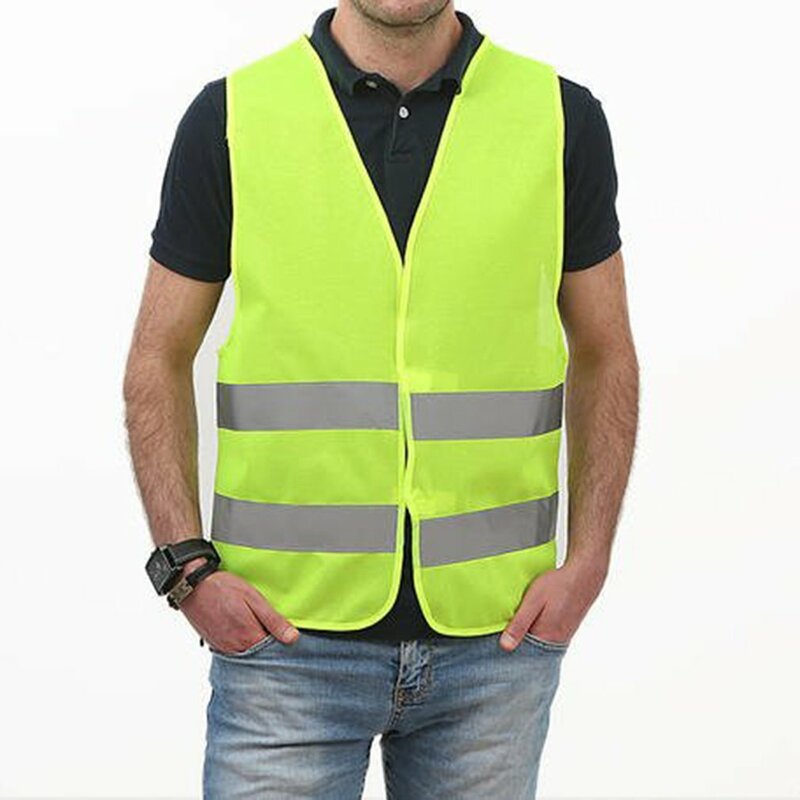 Alta Visibilidade Reflective Front Segurança Vest com tiras, Outdoor Workwear Construção