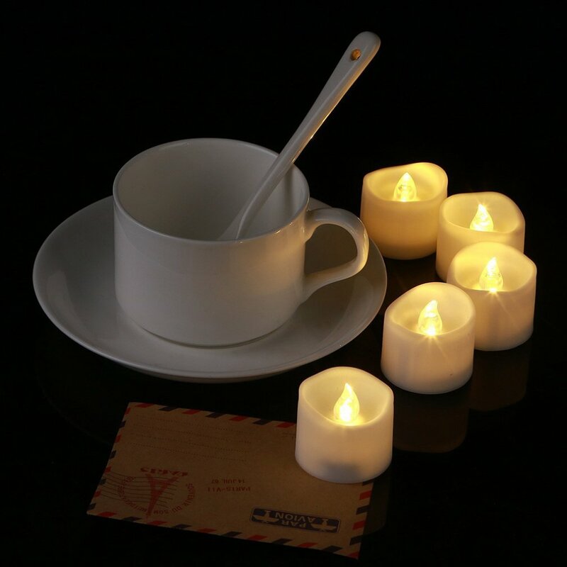 Reusable Battery Powered LED Flameless Candle Light Romantic Colorful Wedding Birthday Party Courtship Light Lamp
