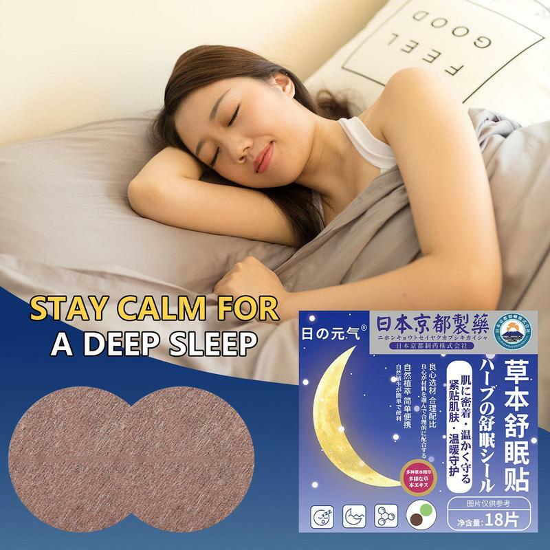 Natural Sleep Aid Adesivos para adultos e crianças, Sleep Aid Patch, Promove ciclos saudáveis, All Night Support, 18pcs