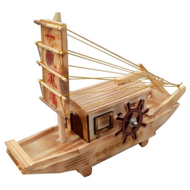 Модель корабля деревянная парусная лодка игрушки парусная лодка форма детский подарок на день рождения деревянные поделки орнамент-Прямая поставка