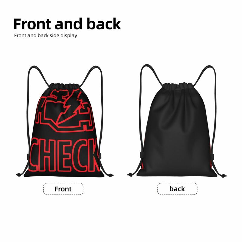 Check Engine Multi-function Portable Drawstring Bags Sports Bag Book Bag For Travelling