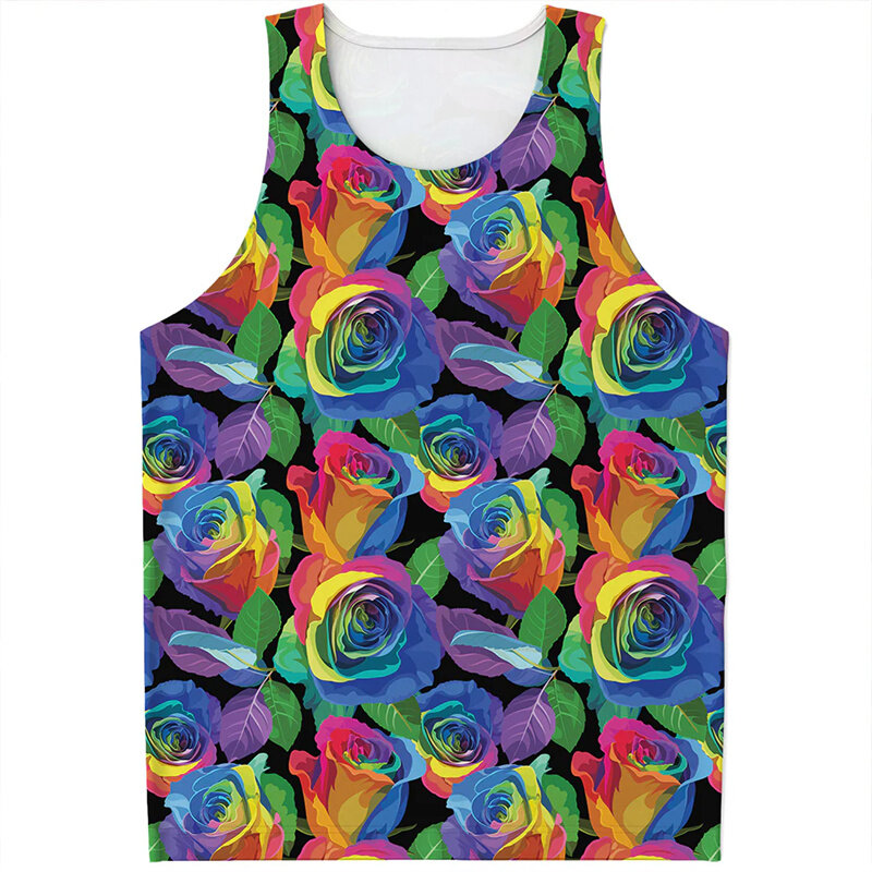 Fashion Rainbow Gay Pride Graphic Tank Top For Men Women 3d Printed LGBT Vest Summer Streetwear Oversized Tee Shirts Tops