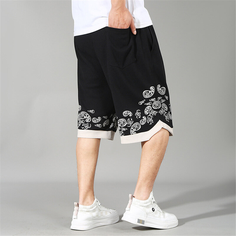 Szorty na lato mężczyźni Plus rozmiar 11XL 12XL krótkie spodnie modne spodenki na co dziń z nadrukiem męskie duży rozmiar na dole