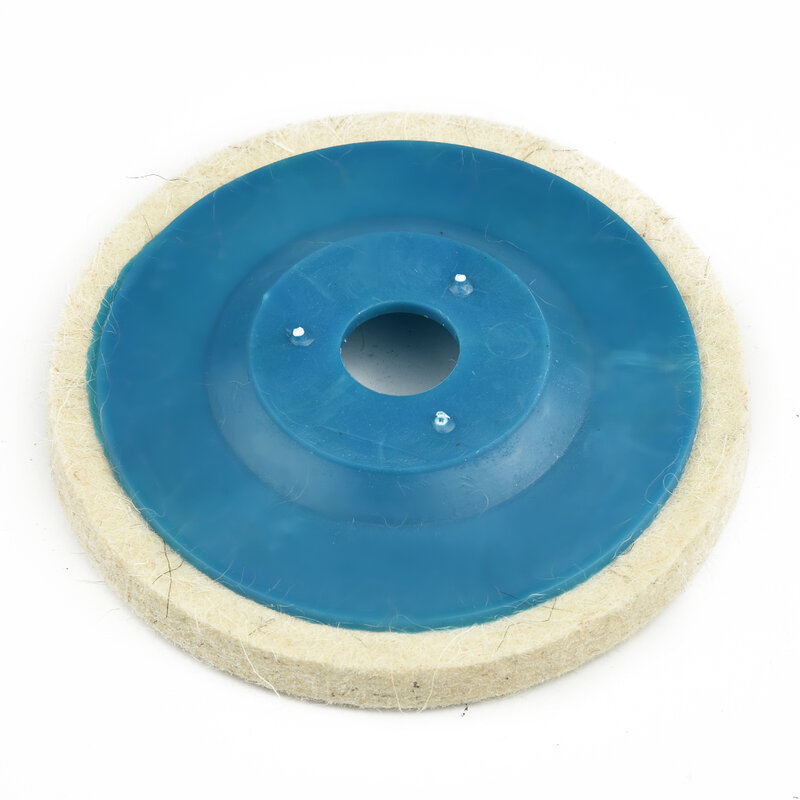 Disco abrasivo per lucidatura in feltro di lana disco per lucidatura per utensili per smerigliatrice rotante angolare parti di ricambio per fori da 1.6cm