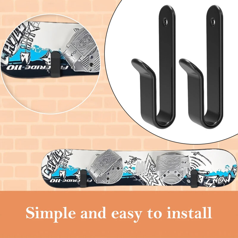 2x nowboard Wall Rack Snowboard Wall Hanger Parts Wall Mounted Metal Tool Organizer Storage Hook Surfboard Holder for Apartment