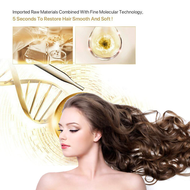 Mascarilla mágica de queratina para el cuero cabelludo, 1-10 piezas, 60/100/120ml, 5 segundos, repara el daño y el encrespamiento, suaviza el cabello, nutritivo