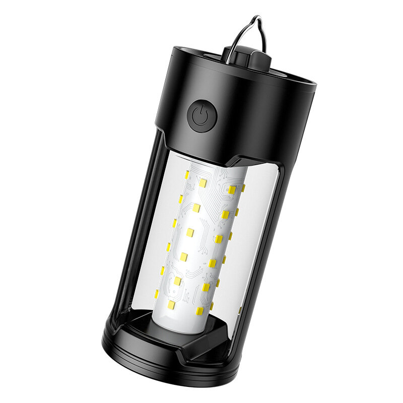 Luces LED de emergencia para acampar al aire libre, linterna de trabajo con USB, 10W, impermeable, portátil, con gancho, para tienda de campaña