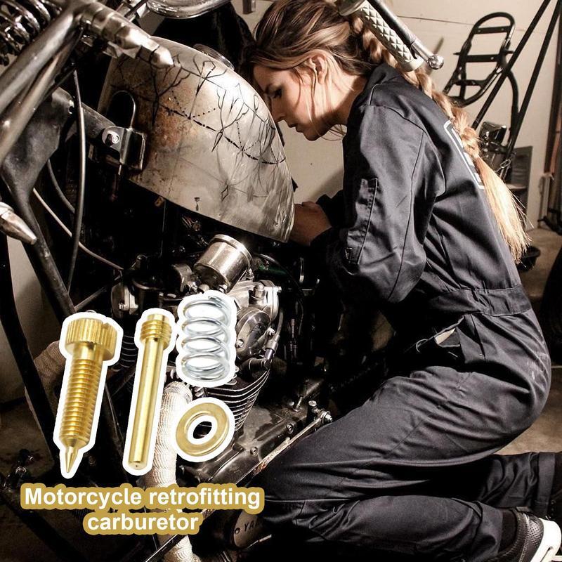 Boquilla de carburador para motocicleta, Kit de chorro principal para piloto, inyectores principales del motor, fácil instalación