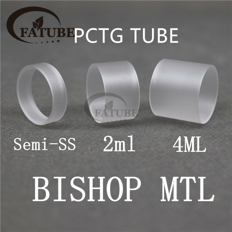 FATUBE-vasos medidores de plástico para obispo MTL/ulbutton Kuma, vasos de medición de tubo PCTG, translúcido, recto, fuerte y no se rompe fácilmente, 2 piezas