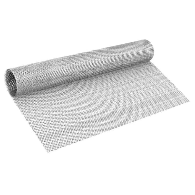Mesh Sheet Size,20 Mesh Woven Wire Mesh Gap-Blocker Metal Filter Fine Screen Roll Drain Cover Mesh Stainless Steel