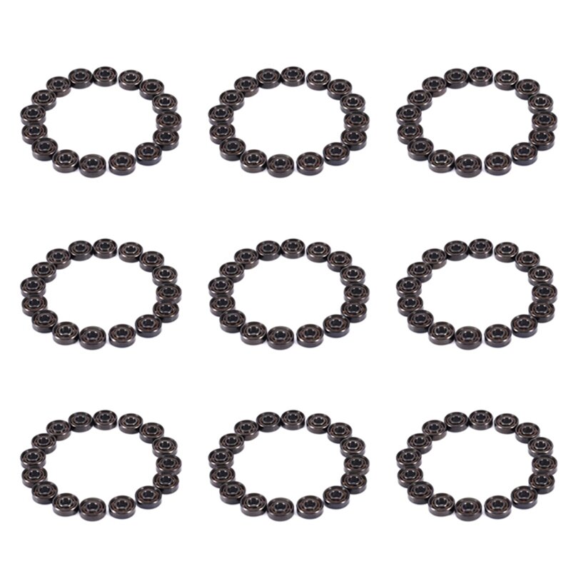Rodamientos híbridos de cerámica para patineta, 160 piezas, 8x22x7mm, ABEC-11, 6 bolas blancas Zro2, rodamiento de patinaje en línea, 608