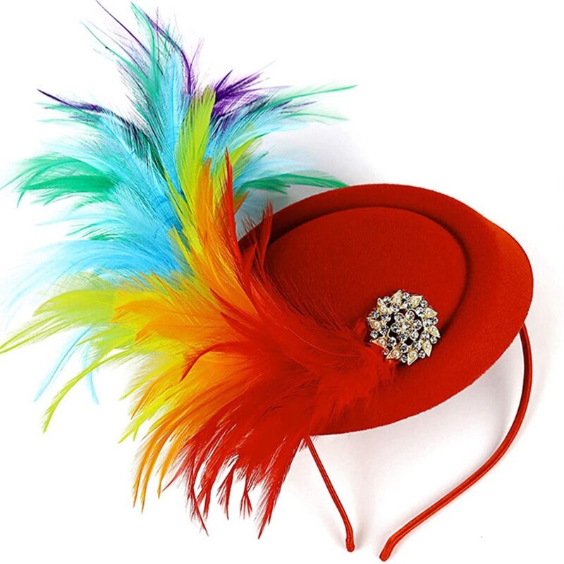かわいい羽の形のヘアフープカーニバルカラフルなヘアホルダーパーティー帽子