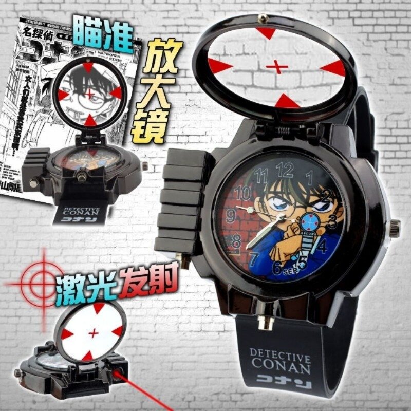 Detective Conan Anime Peripheral Relógios Dos Desenhos Animados para Meninos e Meninas, Relógios de Estudantes, Acessórios Criativos, Brinquedos Infantis, Presentes