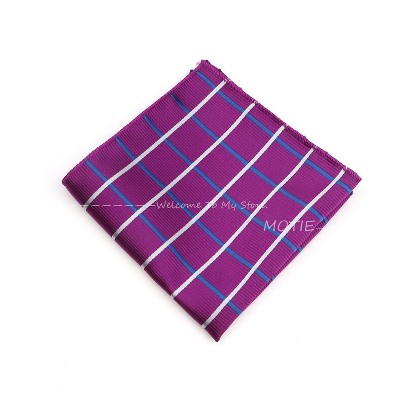 Pañuelo clásico a rayas para hombre, traje de esmoquin ajustado cuadrado con bolsillo púrpura, camisa para fiesta única, accesorios de uso diario, regalos