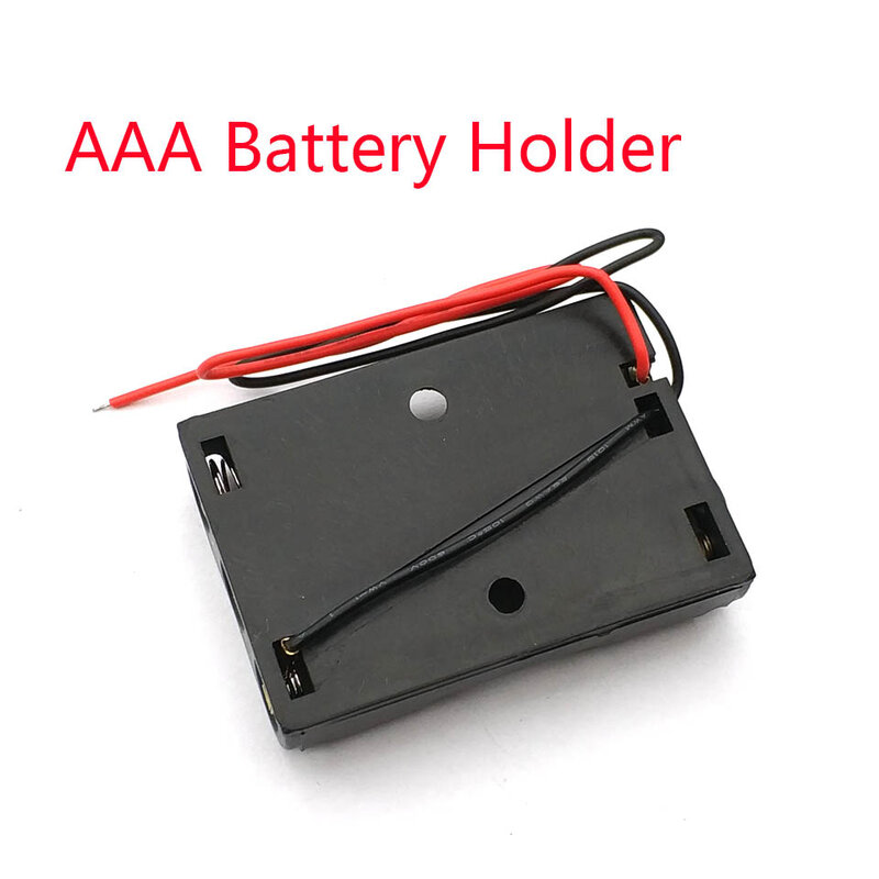3 x AAA Battery Caso Holder Box Con Cavi di Legare Side By Side Contenitore di Batteria di Collegamento A Saldare Per 3pcs batterie AAA
