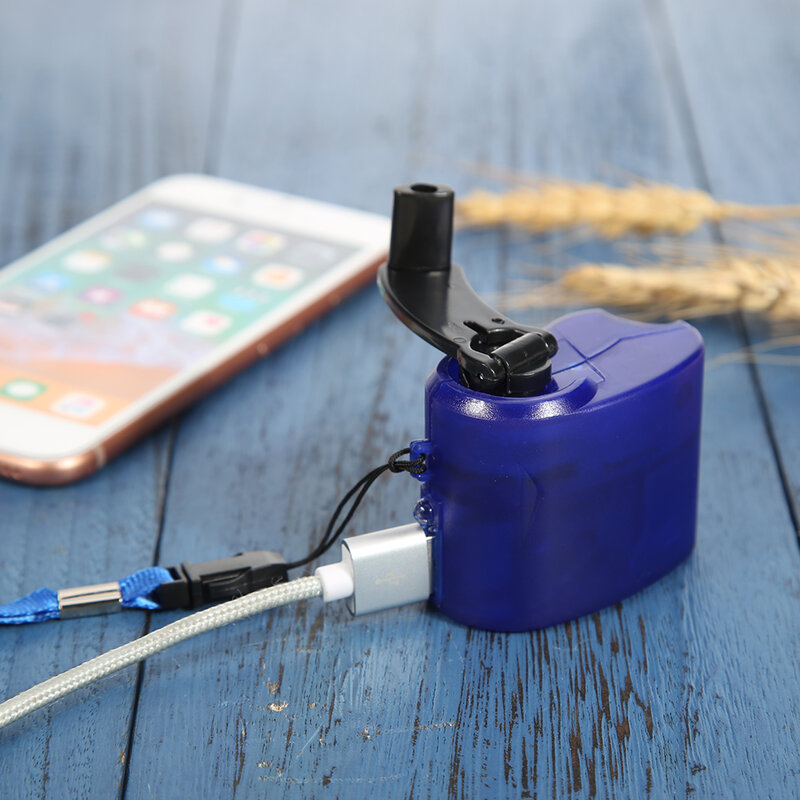 Caricatore di emergenza per telefono cellulare USB dinamo portatile a manovella per accessori per caricabatterie da viaggio da campeggio all'aperto