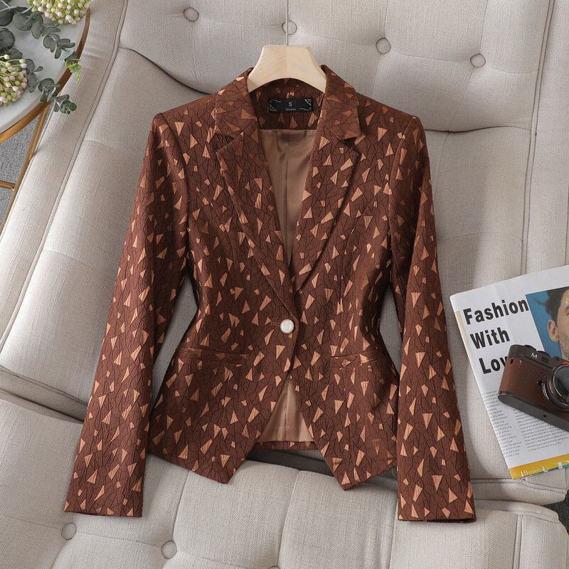 Frauen lässig Single Button schlank Langarm weiß kurz Blazer Temperament Jacke Büro Damen Arbeit tragen Blazer neuen Herbst mantel