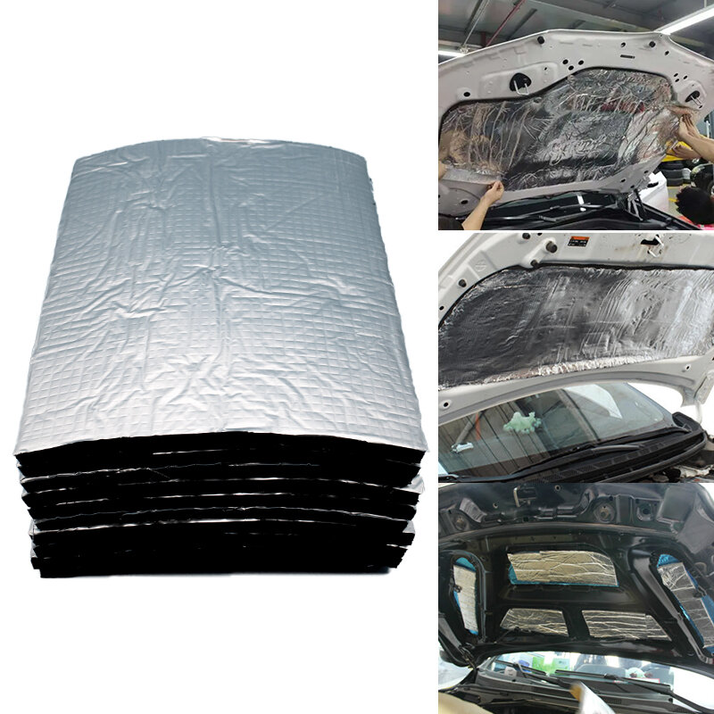 10 arkuszy dźwiękochłonny utwardzacz mata termoizolacyjna samochód dostawczy izolacja akustyczna izolacja izolacyjna maska samochodu izolacja cicha 5mm