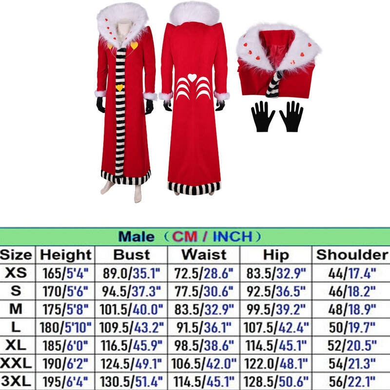 Fantasie Jacke Kleidung Mütze Outfits Erwachsenen Valentino Cosplay roten Mantel Hut Handschuhe Kostüm Anime Hotel Halloween Karneval Party Anzug