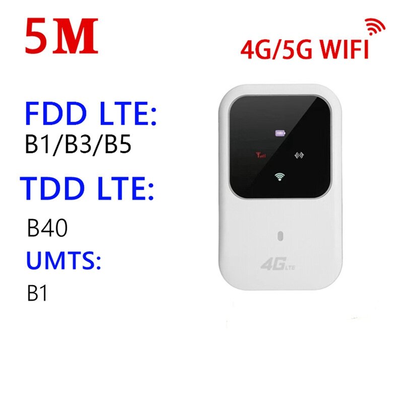 M80-5M 온보드 와이파이 휴대용 자동차 와이파이 라우터, 150Mbps, B1, B3, B5, B40