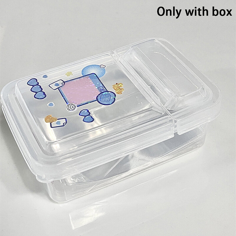 Boîte de rangement en plastique transparent, conteneur de collection, petite carte photo transparente, protecteur de film de carte photo, PRbox bijoux, 1 pièce