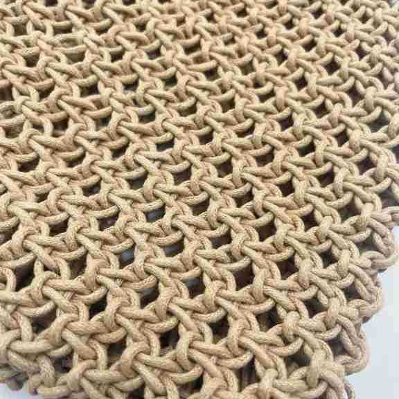 Handmade malha sacos de tecido para as mulheres, corda Crochet, pesca Net bolsas, Wicker Handle Beach Bag, Oco malha palha saco, Novo
