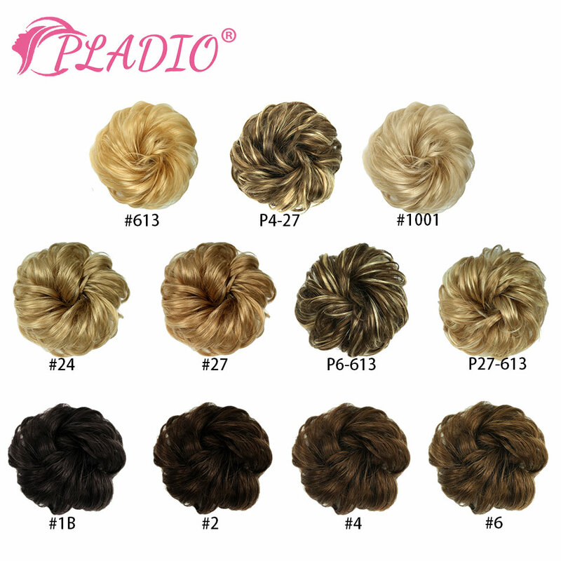 100% человеческий пучок волос PLADIO, шиньон с кисточками для наращивания волос, волнистый натуральный коричневый пучок волос для женщин